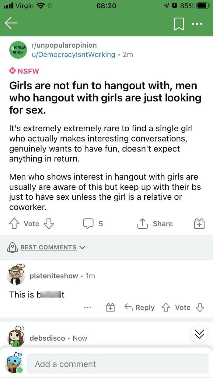 Apparently Only Women Can Be Boring