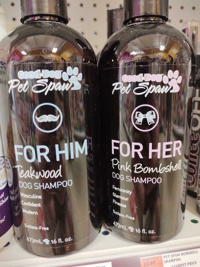 Gendered Dog Shampoo? I Didn't Know My Dogs Cared If They Smell Masculine/Confident Or Feminine/Glamourous