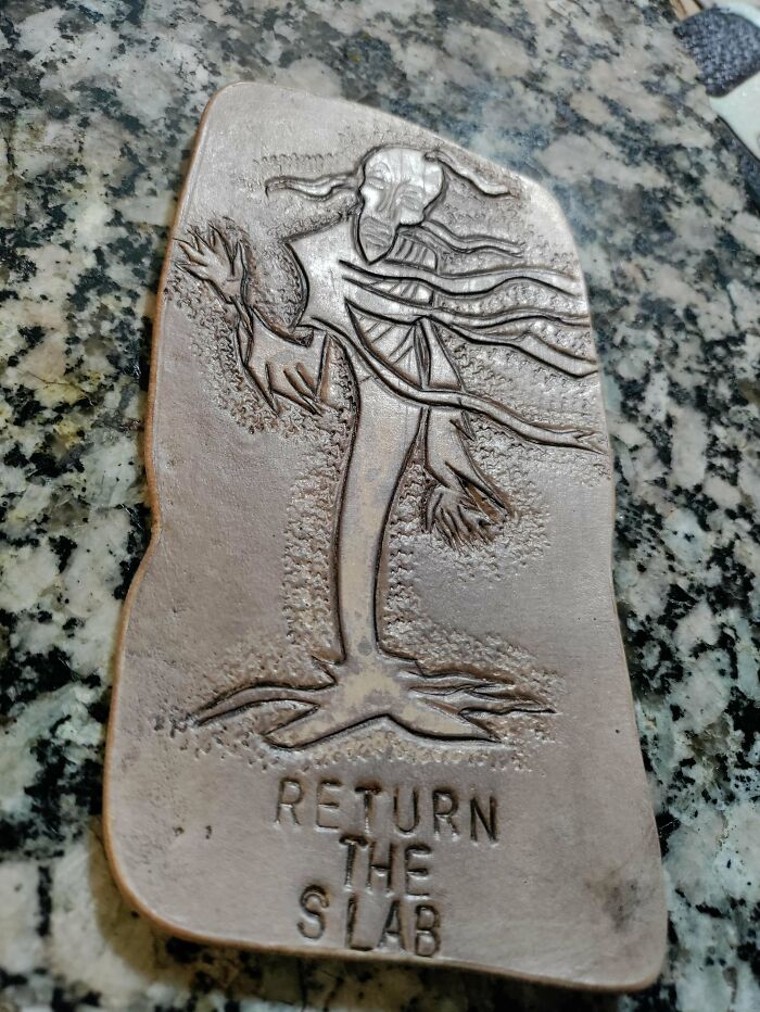 "Return The Slab", King Ramses Leather Bookmark, Me