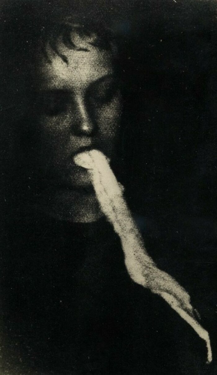 Albert Von Schrenck-Notzing, From A Suite Of 6 “Flashlight Photographs” Taken During A Session With The Infamous Medium Eva Carrière, Ca. 1911