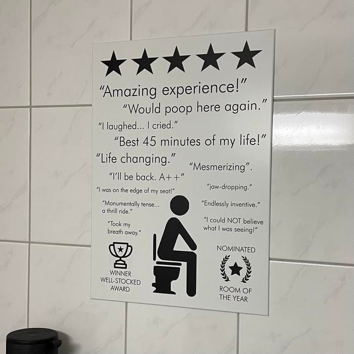 “I Laughed… I Cried.” Bathroom Of The Year