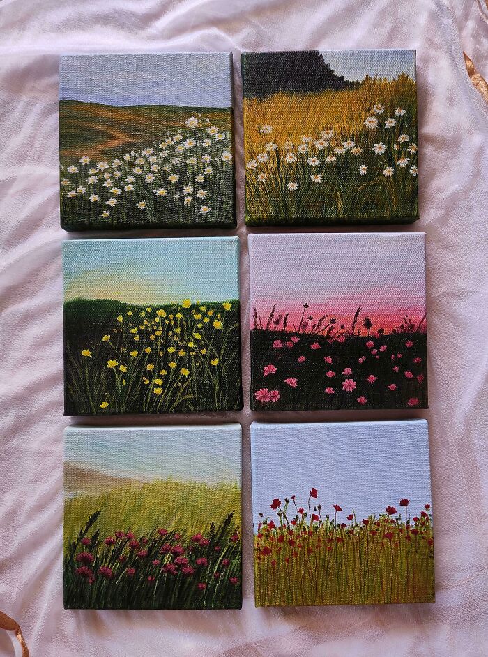 Made These Meadow Paintings For Gifts Recently