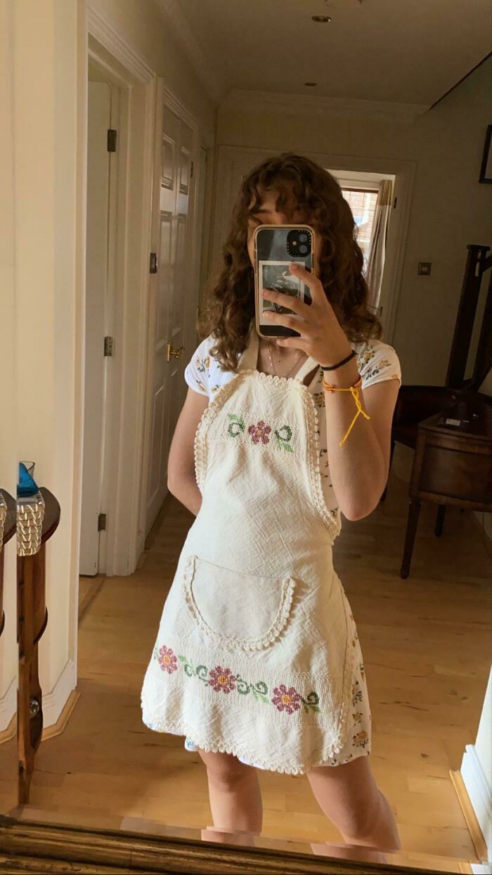 Look At This Apron My Aunt Made Me
