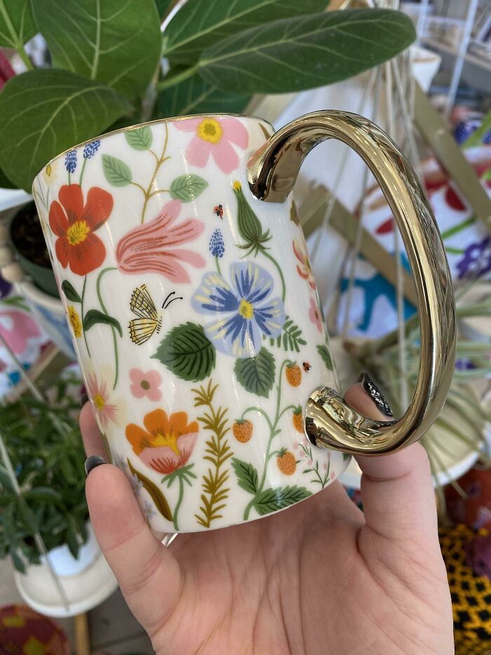 I Work At A Local Flowershop And Boutique, We Just Received These Mugs And I’m In Love!
