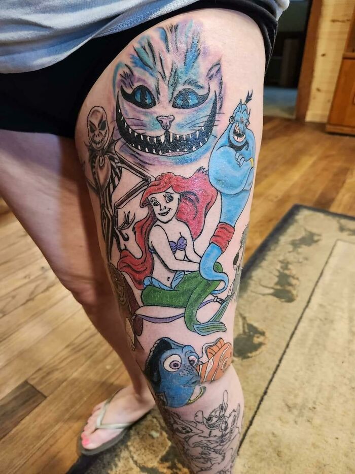 When Your Regular Artist Is Booked Out 2 Months And You Need This Disney Leg Sleeve Today Before You Die Tomorrow