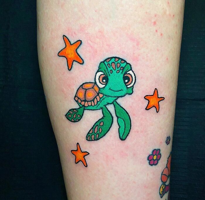 Squirt from 'Finding Nemo' tattoo