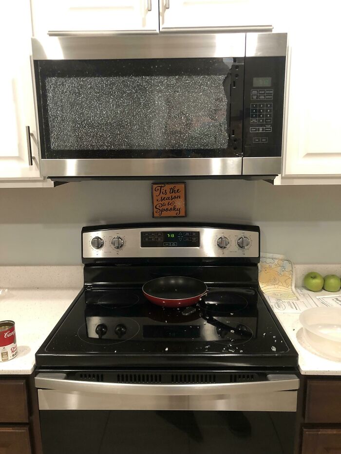Microwave Door Blew Up. House Built One Year Ago