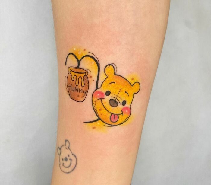 Cute Winnie The Pooh tattoo