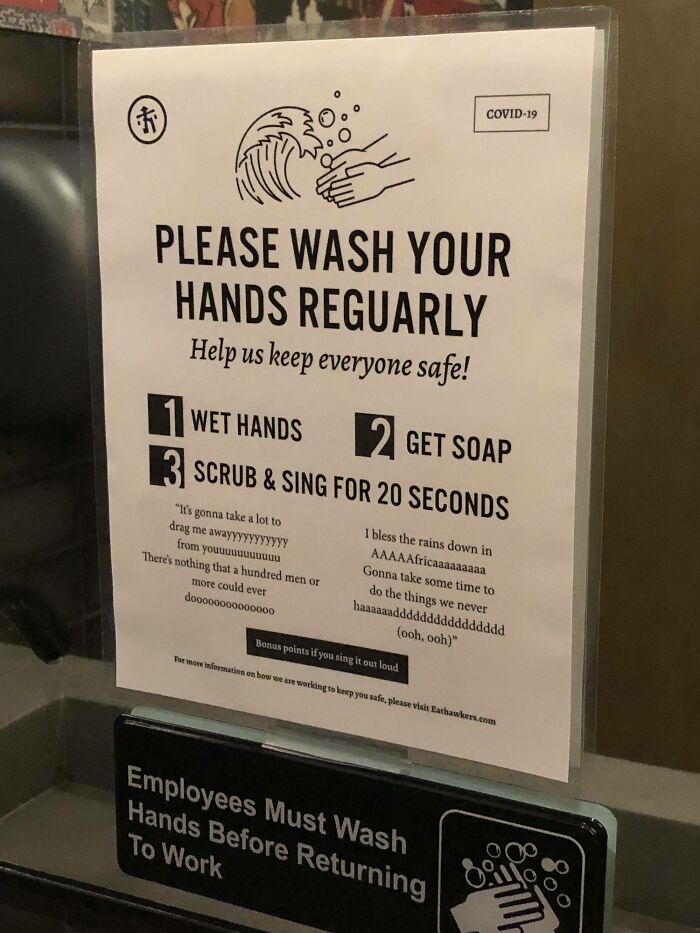 This Restaurant’s Guide For Washing Your Hands
