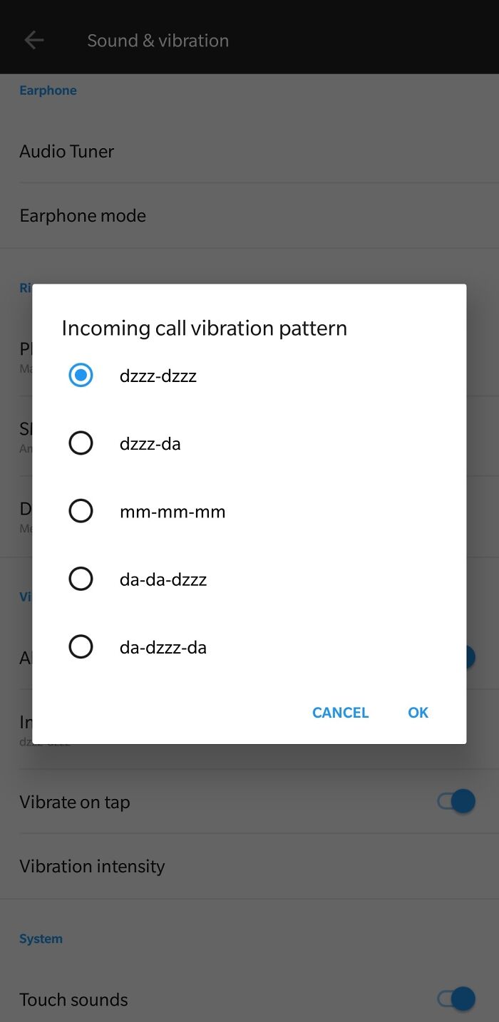 Choosing Call Vibration Patterns On New Phone