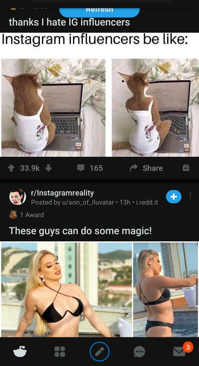 Not Sure If This Is The Right Sub Reddit For This But, The Way These Two Different Post Lined Up In My Feed