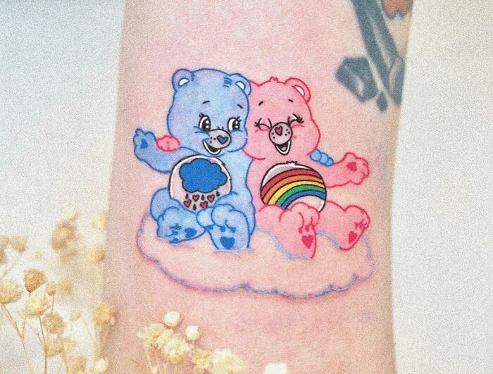 Cute Care Bears tattoo
