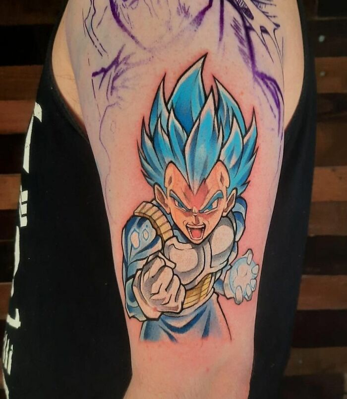 Dragon Ball inspired arm tattoo