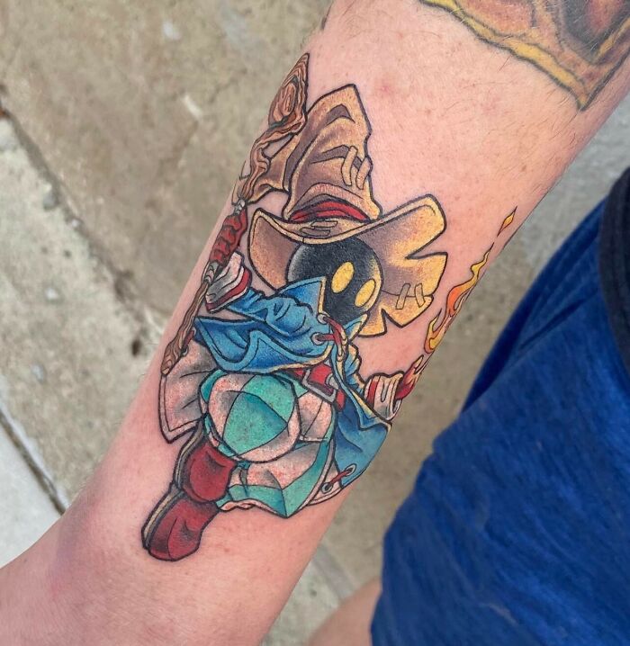 Vivi from Final Fantasy wrist tattoo