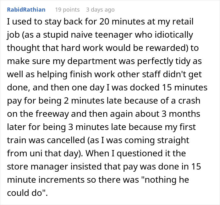 Dream Employee Turns Sour After New Manager Puts In Strict Lateness Rules, Makes Them Regret It Dream Employee Turns Sour After New Manager Puts In Strict Lateness Rules, Makes Them Regret It