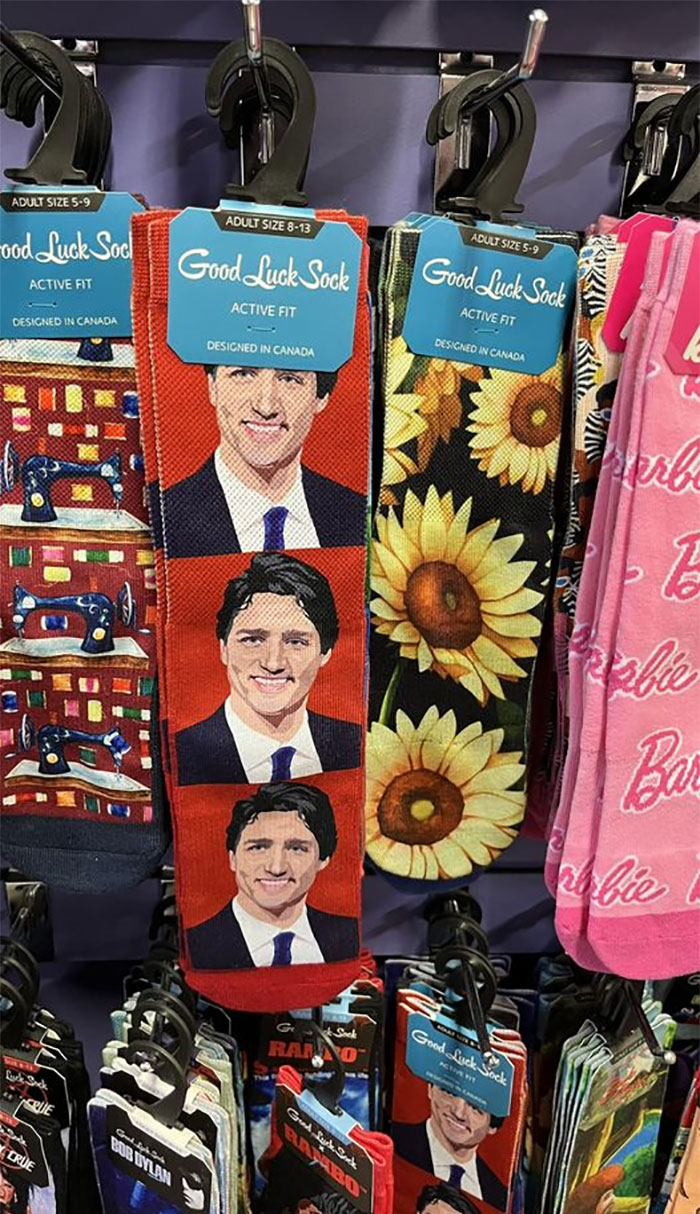 That Is Not Good. Why Trudeau Picture On Pair Of Socks??