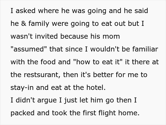 Woman Is Left Out Of Fancy Dinner Because Her MIL Assumed She Wouldn’t Know How To Eat The Food