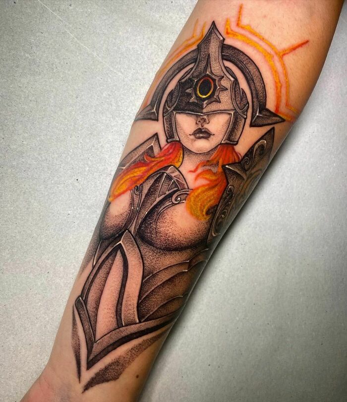 Sejuani From League Of Legends Tattoo