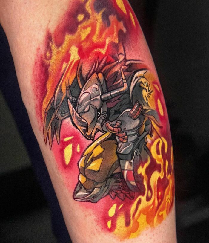 Wargreymon From Digimon Masters Tattoo