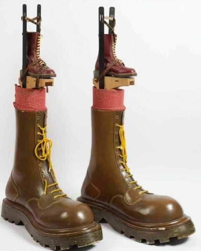 These Oversize Boots, Or Rather Stilts Made From Fibre Glass, Were Worn By Sir Elton John When He Played The Pinball Wizard Character In The Film Tommy, The Rock Opera, 1975