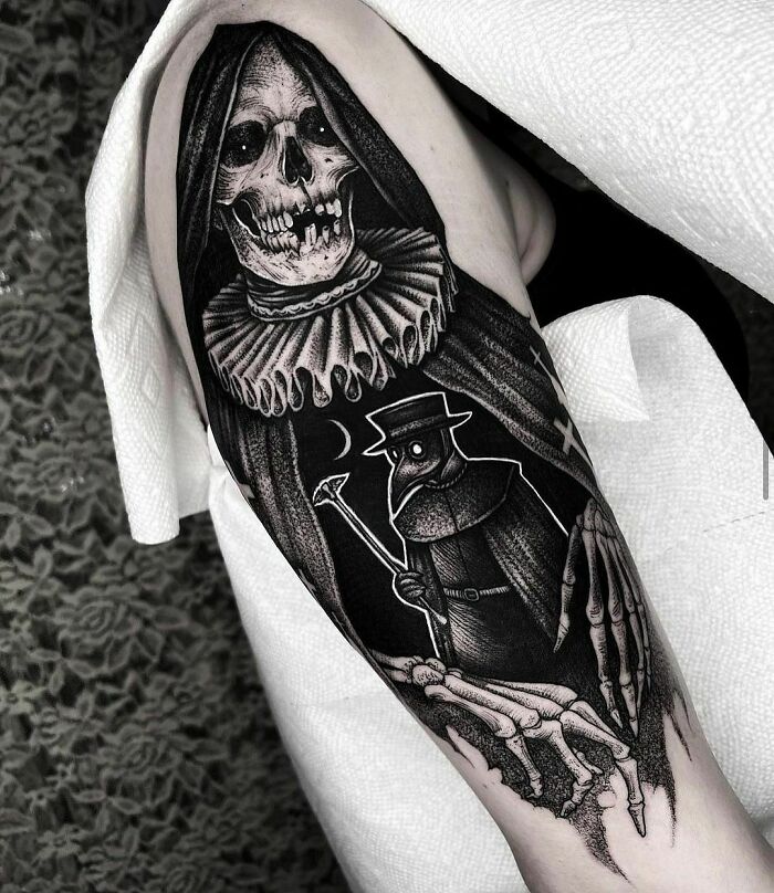 Salem Upper Arm Tattoo