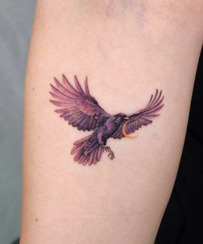 forearm Raven Tattoo