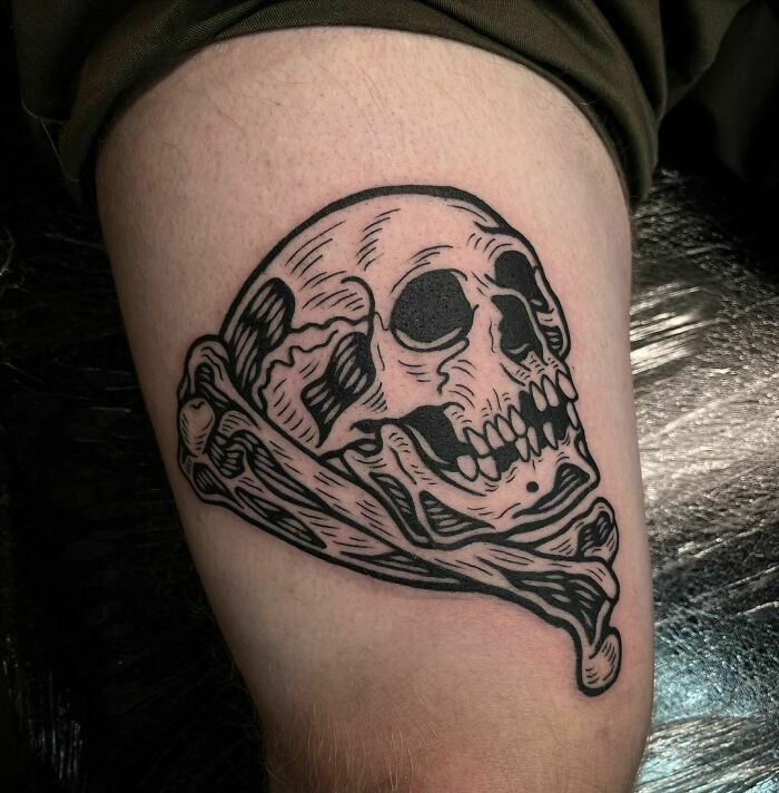 Bones And Skull Traditional Tattoo