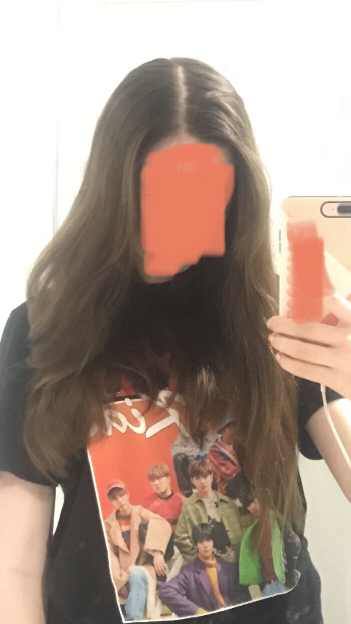 The Image Is Way Too Overexposed And You Can’t Really Tell In The Picture But I Also Have Red Underneath My Hair