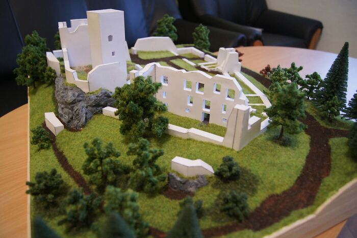 Currently I Finished A Paper Model Of The Ruins Of Rokštejn Castle In The Czech Republic. Measured With A Remote Laser Measure And Then Hand Drawn And Glued Together. The Work Took Eight Months