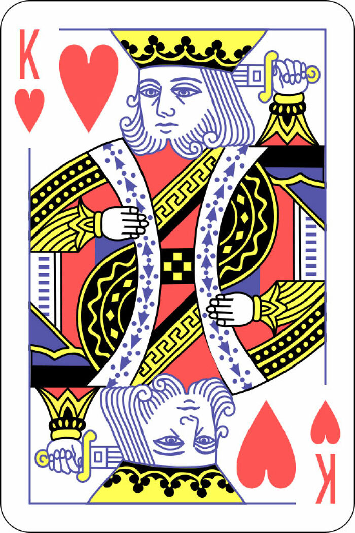 English pattern playing card King of Hearts