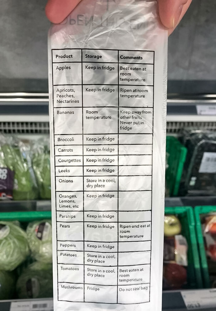 This Grocery Store Prints These Guides On Their Product Bags