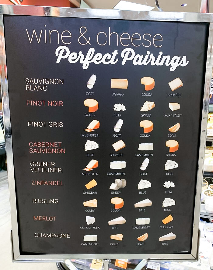 I Spotted This Cool Cheese/Wine Guide At The Local Grocery Store