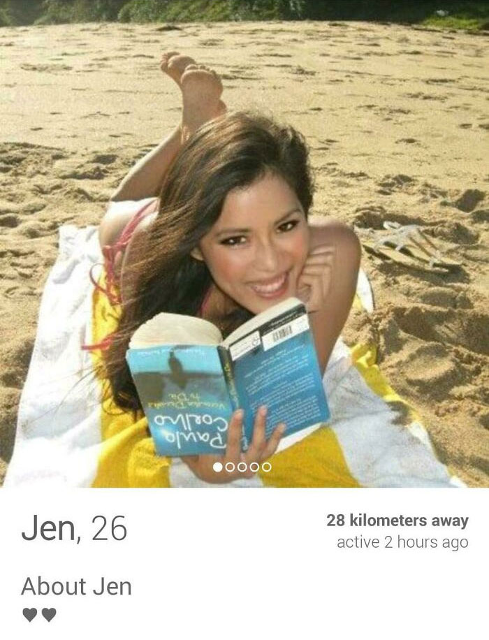 How To Look Clever On Tinder. Step 1: Read A Book Upside Down