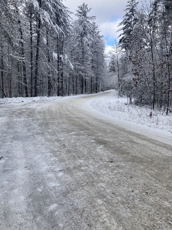 Dirt Road In Winter