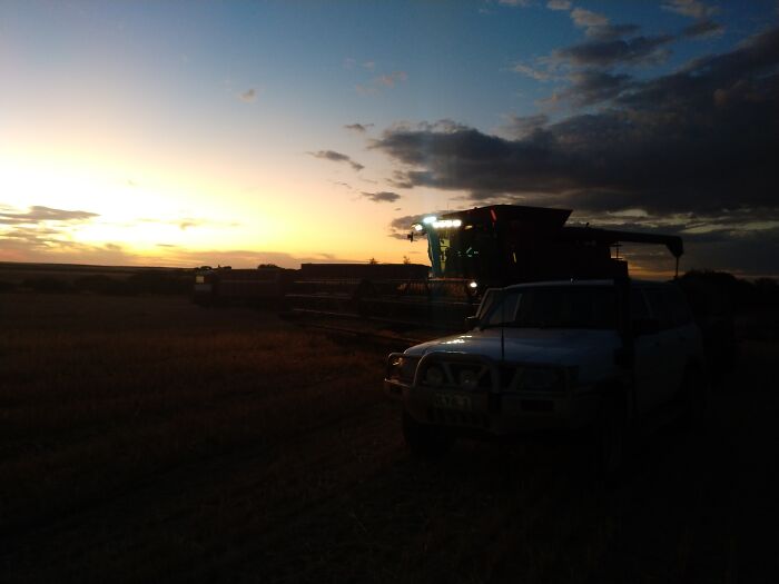 Harvest Sunset At Holliton Western Australia