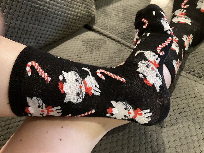 It's Xmas In August! Heh. And These Aren't Even My Fanciest/Craziest Socks - I Have A Huge Collection. I Don't Think I Have Any Normal/Solid-Color Socks Any More, Lol