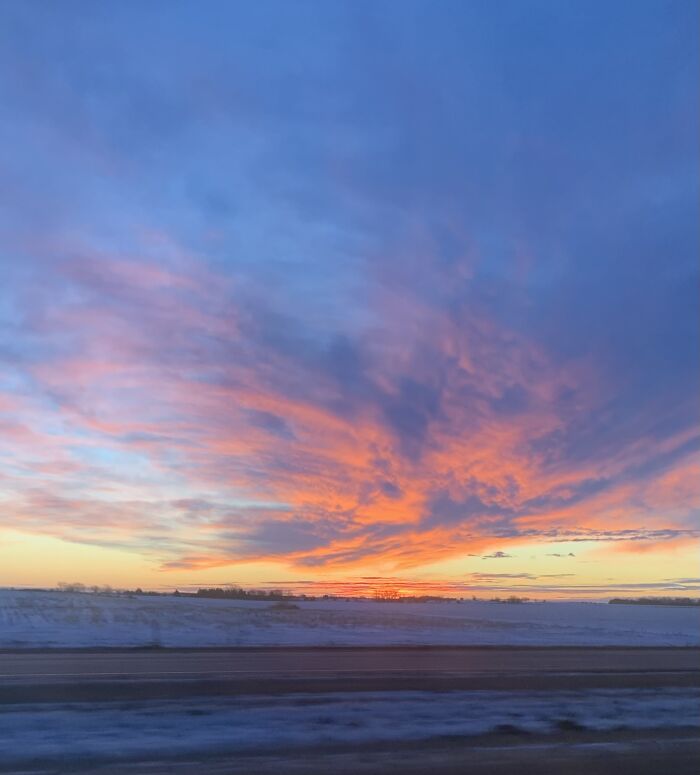 Sunrise Clouds In Winter