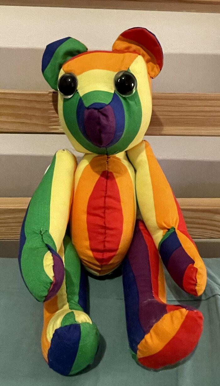 Cute Handmade Rainbow Bear. Special Commission For A Friend :d