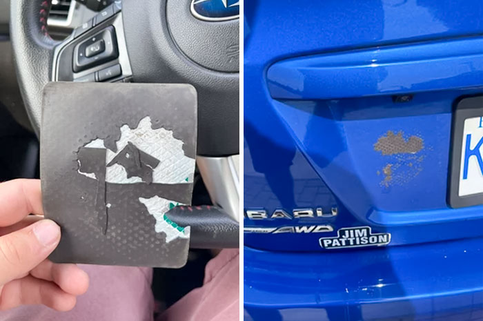 Apparently, The Recent Heatwave Was Hot Enough To Melt My N Sticker To My Car