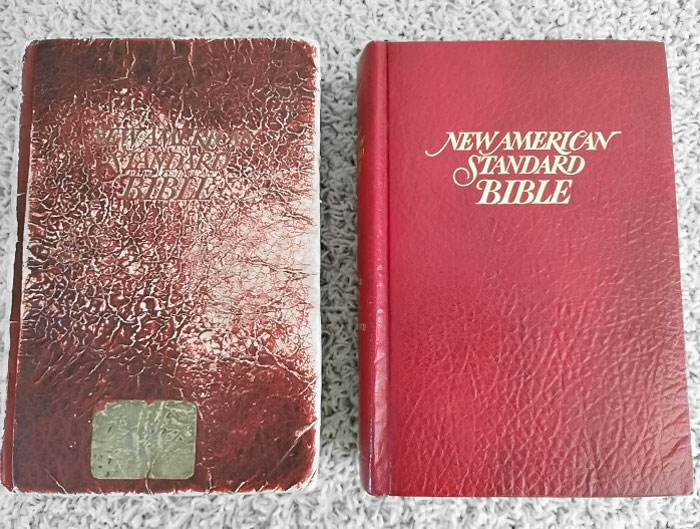 My Dad And Grandpa Got Matching Bibles In 1975. One Was Used, Other Wasn't
