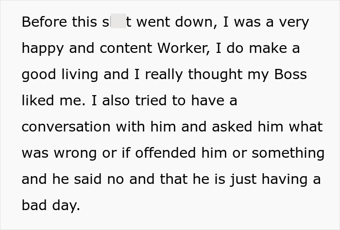 Woman Makes Boss That's Trying To Get Rid Of Her Furious By 'Not Engaging In Their Bullying Tactics' Woman Makes Boss That's Trying To Get Rid Of Her Furious By 'Not Engaging In Their Bullying Tactics'