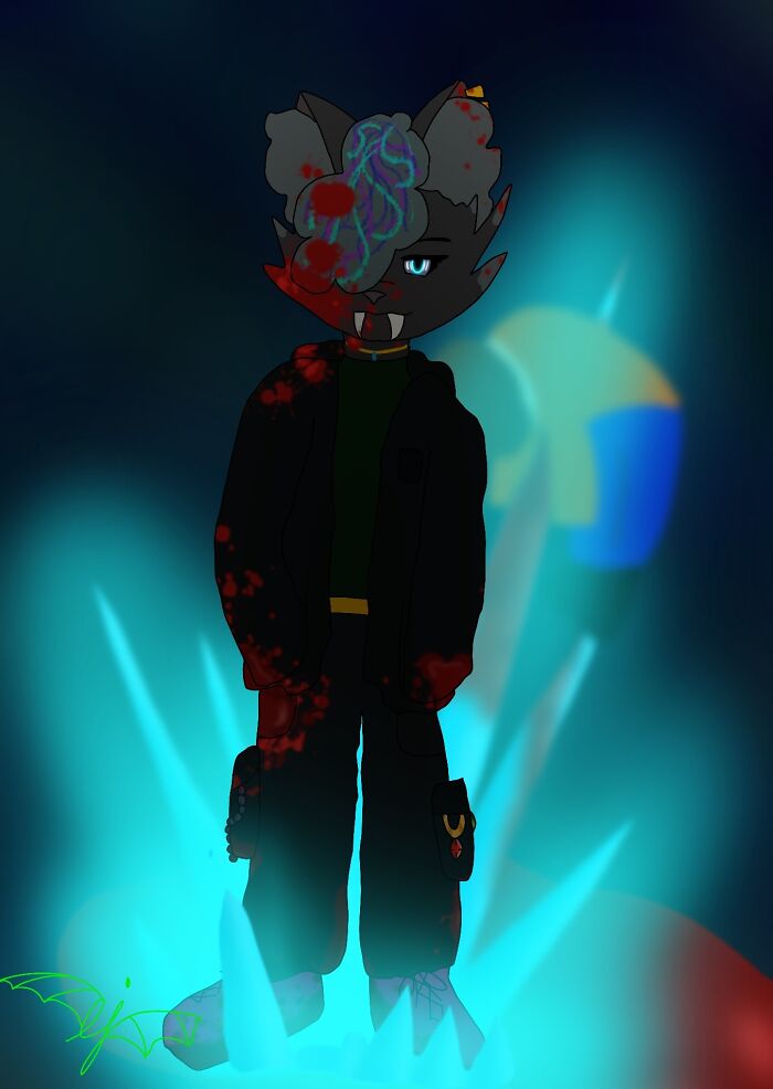 Tw: Some Blood. I’m Really Proud Of This, As I’m Not Very Good At Drawing Anthro/Humanoid Characters