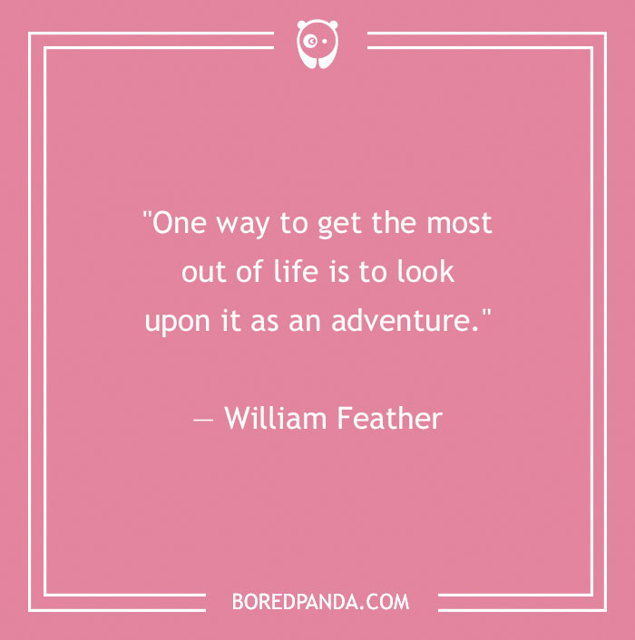 William Feather quote about adventure