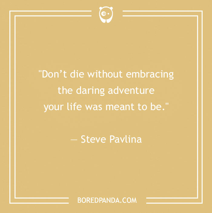 Steve Pavlina quote about adventure