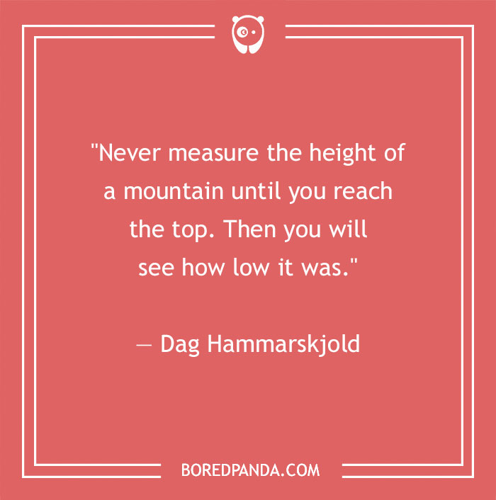 Dag Hammarskjold quote about life