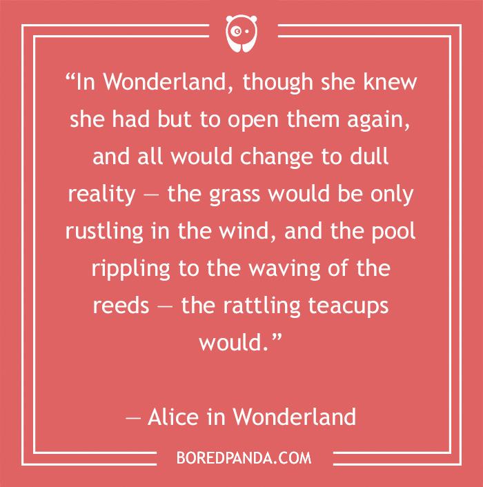 Alice in Wonderland quote on Wonderland 