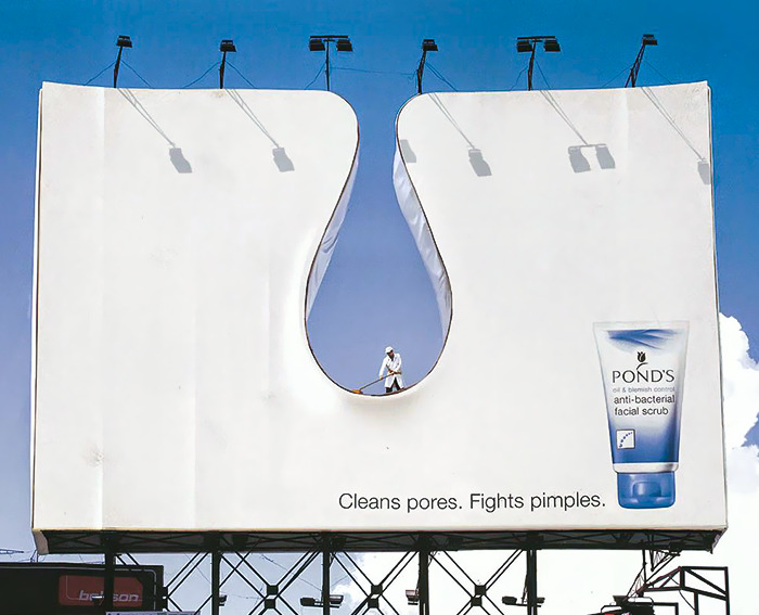 This Billboard Ad For Pond's Anti-Bacterial Facial Scrub