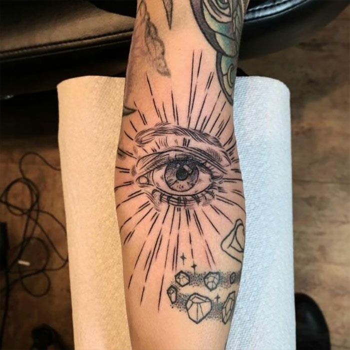 Eye elbow Tattoo