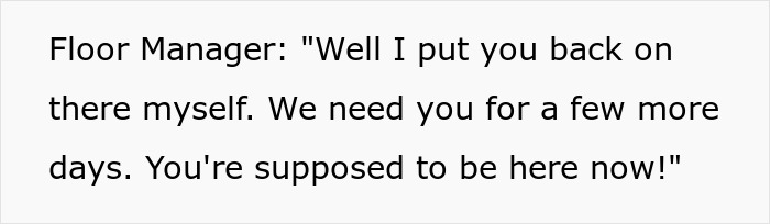 Manager Demands Ex-Employee Come Into Work, They Laugh In Her Face Manager Demands Ex-Employee Come Into Work, They Laugh In Her Face