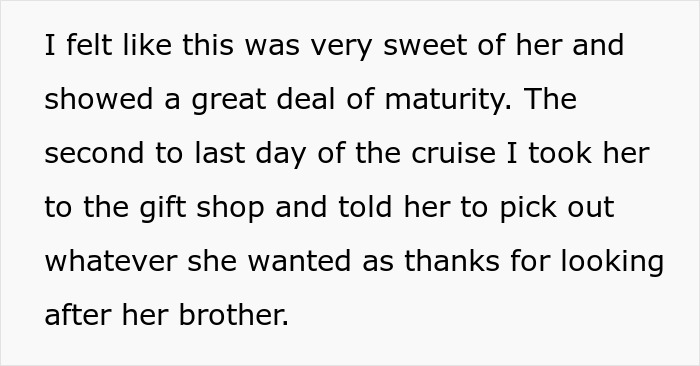 Teen Doesn’t Mind Spending Time With 7YO Brother On A Cruise, Mom’s Livid Dad Rewarded Her For It